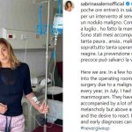Sabrina Salerno, il tumore al seno e l’operazione: qual è la chiave per prevenirlo?
