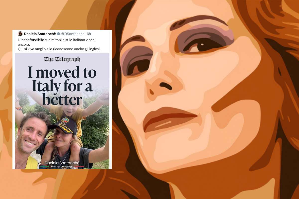 “I moved to Italy for a better”: Santanchè e il titolo letto a metà (che gaffe!)